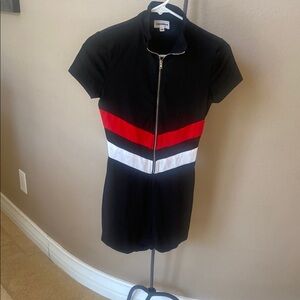 Superdown Black Zip-Up Romper